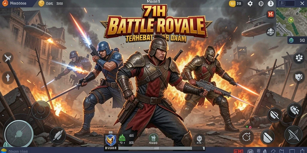 Screenshot utama 71H menunjukkan aksi seru dalam gameplay Battle Royale.