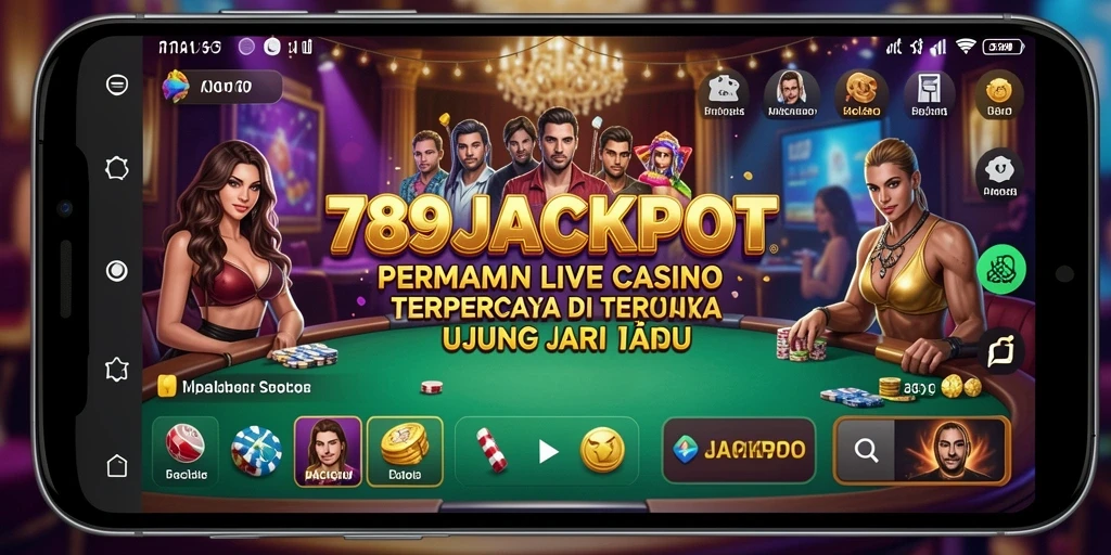 Tampilan gameplay menarik dari 789JACKPOT dengan dealer dan pemain live.