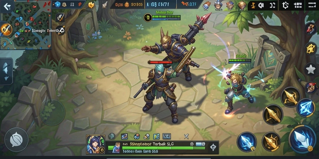 Tangkapan layar utama AFK77 menampilkan aksi pertempuran yang epik di dalam game.