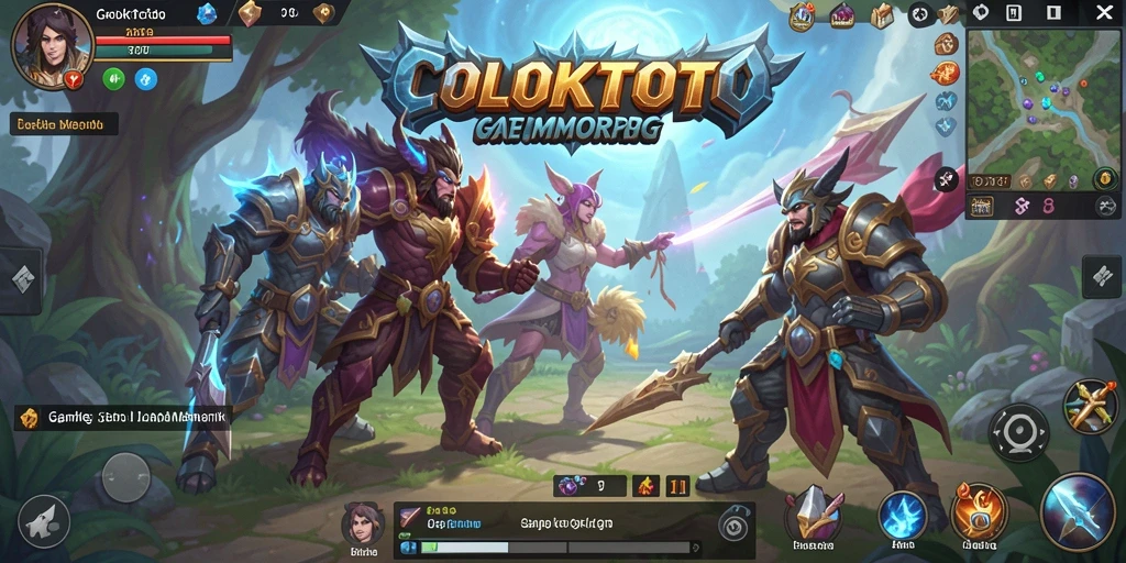 Screenshot COLOKTOTO menampilkan pertarungan epik dalam dunia MMORPG.