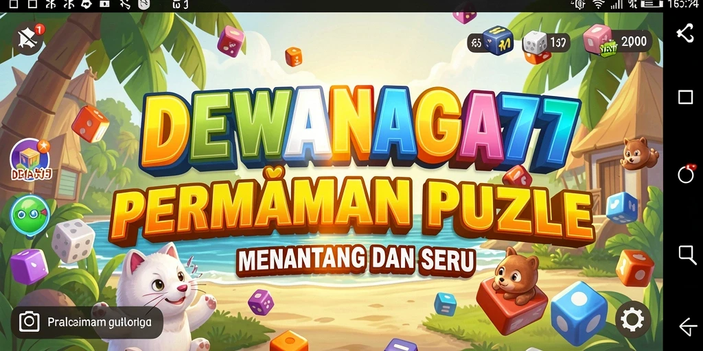 Screenshot DEWANAGA77 menunjukkan tantangan menarik dari gameplay Puzzle.