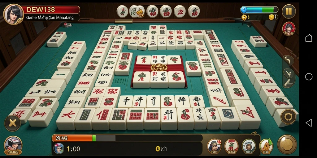 Screenshot DEWI138 menampilkan gameplay Mahjong yang seru dan menantang.