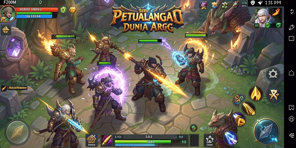 Tampilan gameplay dinamis dalam F200M yang mendebarkan.