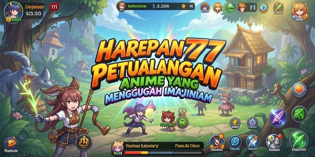 Screenshot gameplay HARAPAN777 menampilkan karakter anime dengan latar belakang yang indah.