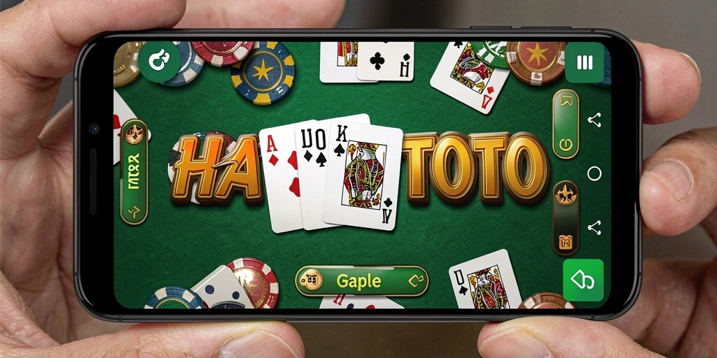 Screenshot gameplay HARGATOTO yang menunjukkan keseruan Gaple.