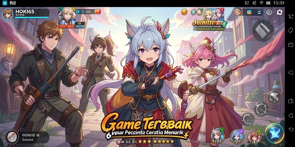 Screenshot gameplay HOKI65 menampilkan aksi pertarungan seru dengan karakter anime.
