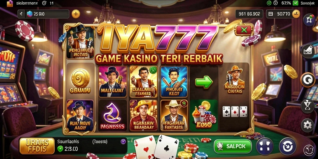 Tampilan gameplay Kasino yang menarik dan penuh warna dari IYA777.