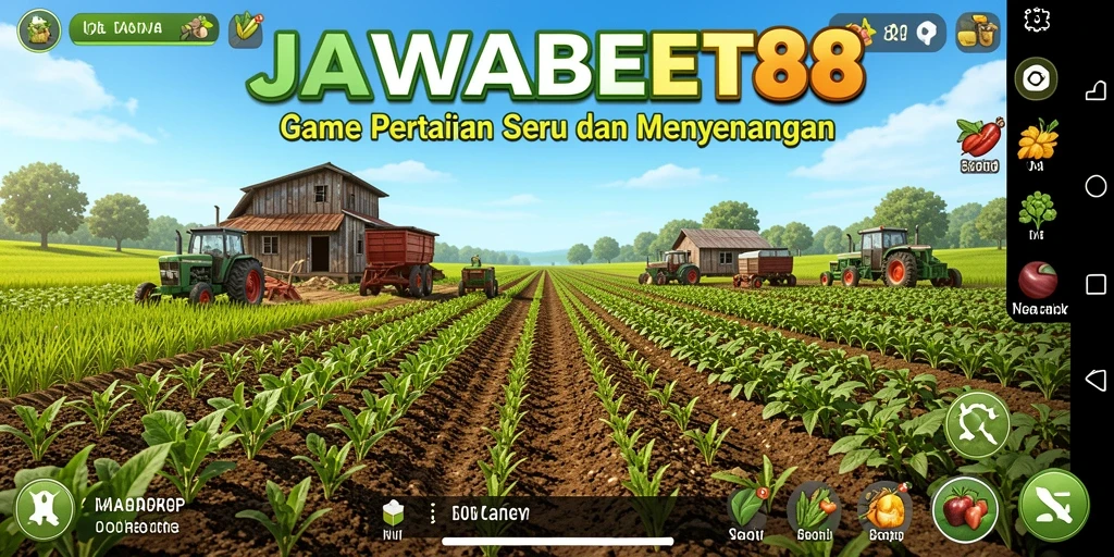 Screenshot JAWABET88 menampilkan aksi bertani yang seru dan interaktif.
