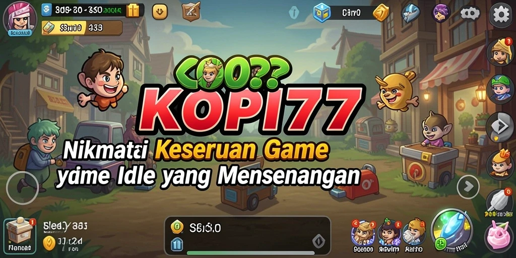 Tampilan gameplay KOPI77 dengan manajemen kafe yang seru.