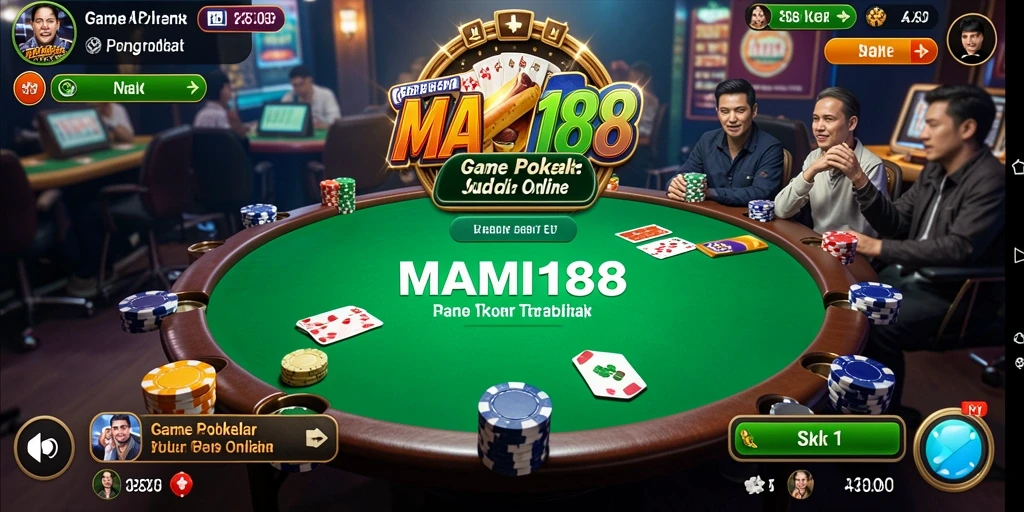 Tampilan layar <strong>MAMI188</strong> dengan gameplay Poker yang mengasyikkan dan interaktif.