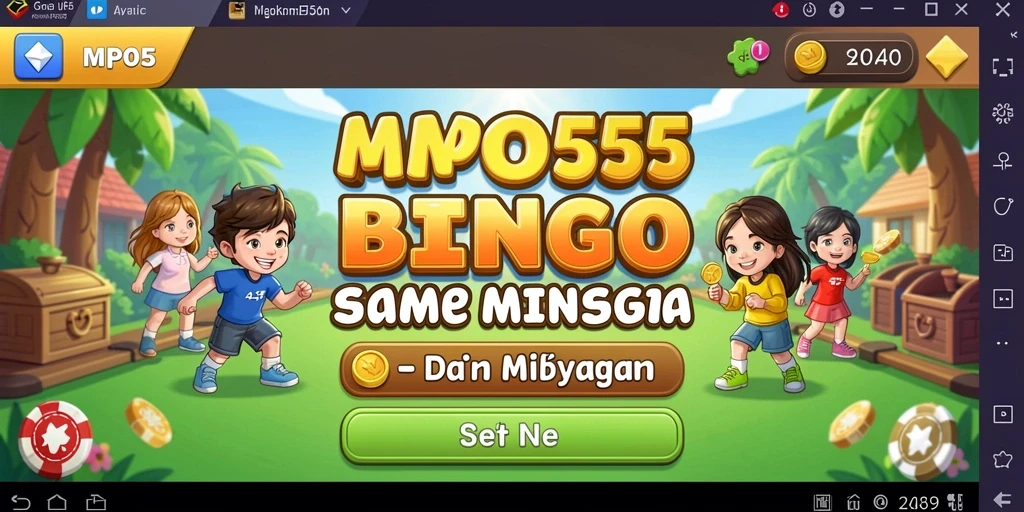 Screenshot MPO555 menampilkan momen seru dalam permainan Bingo.
