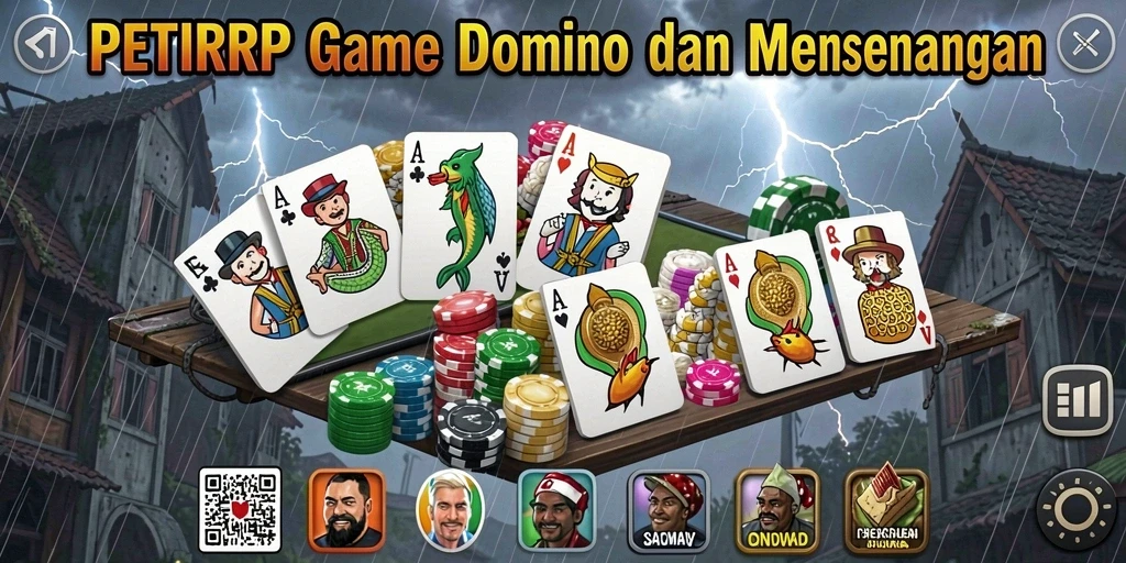 Tampilan gameplay Domino PETIRRP yang seru dan menantang.