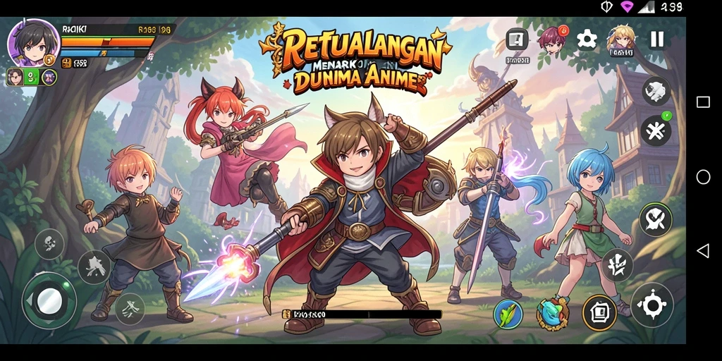 Tampilan screenshot utama RACIK198 menunjukkan pertarungan seru karakter anime.