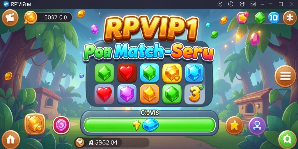 Tampilan gameplay RPVIP1 yang seru dalam genre match-3.