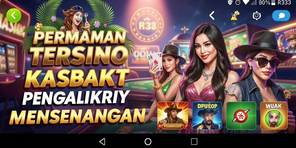 Tampilan gameplay RR33 yang menarik dengan suasana kasino yang menggembirakan.