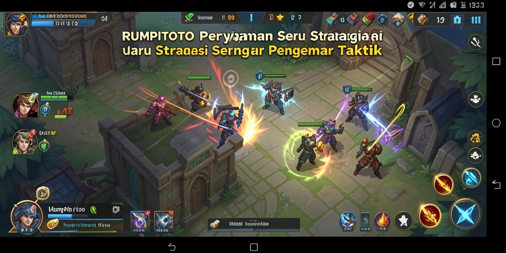 Screenshot RUMPITOTO menunjukkan gameplay strategi yang seru dan mendebarkan.