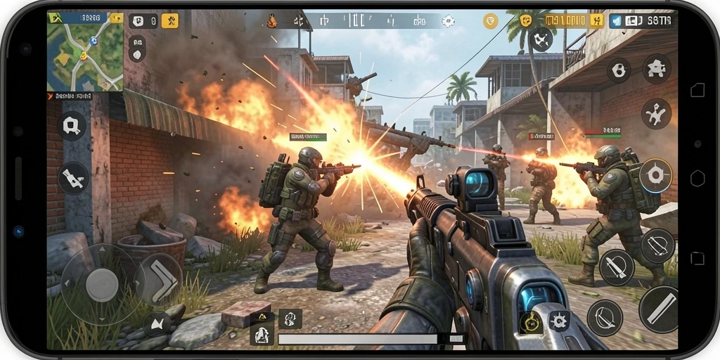Tampilan gameplay T6 yang mendebarkan dan penuh aksi.