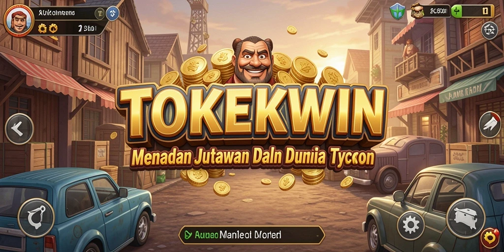 Tampilan gameplay seru di TOKEKWIN dengan berbagai elemen bisnis.